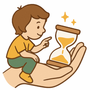 Illustration P’tiTemps, une famille accompagnant son enfant