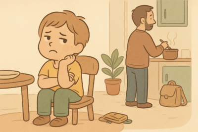 Enfant en train d'attendre