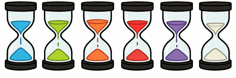 Lot de sabliers 1 à 30 minutes